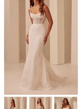 Mikaella #2535 - Lace Fit and Flare Gown - Brand New, Never Worn